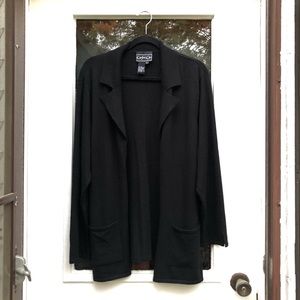 Vintage • Cashmere & Silk Open Front Cardigan